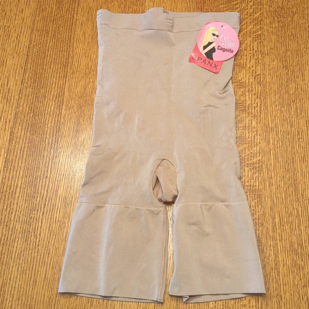 Spanx Slim Cognito High Waist Mid Thigh Nude Bodysuit- L- 067- Unworn- No Straps